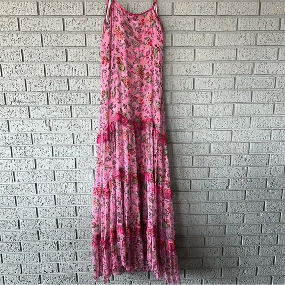 NWT Johnny Was FOXGLOVE SILK MAXI DRESS XS Bohemian Boho Long dress Romantic NWT Johnny Was FOXGLOVE SILK MAXI DRESS XS Bohemian Boho Long dress Romantic